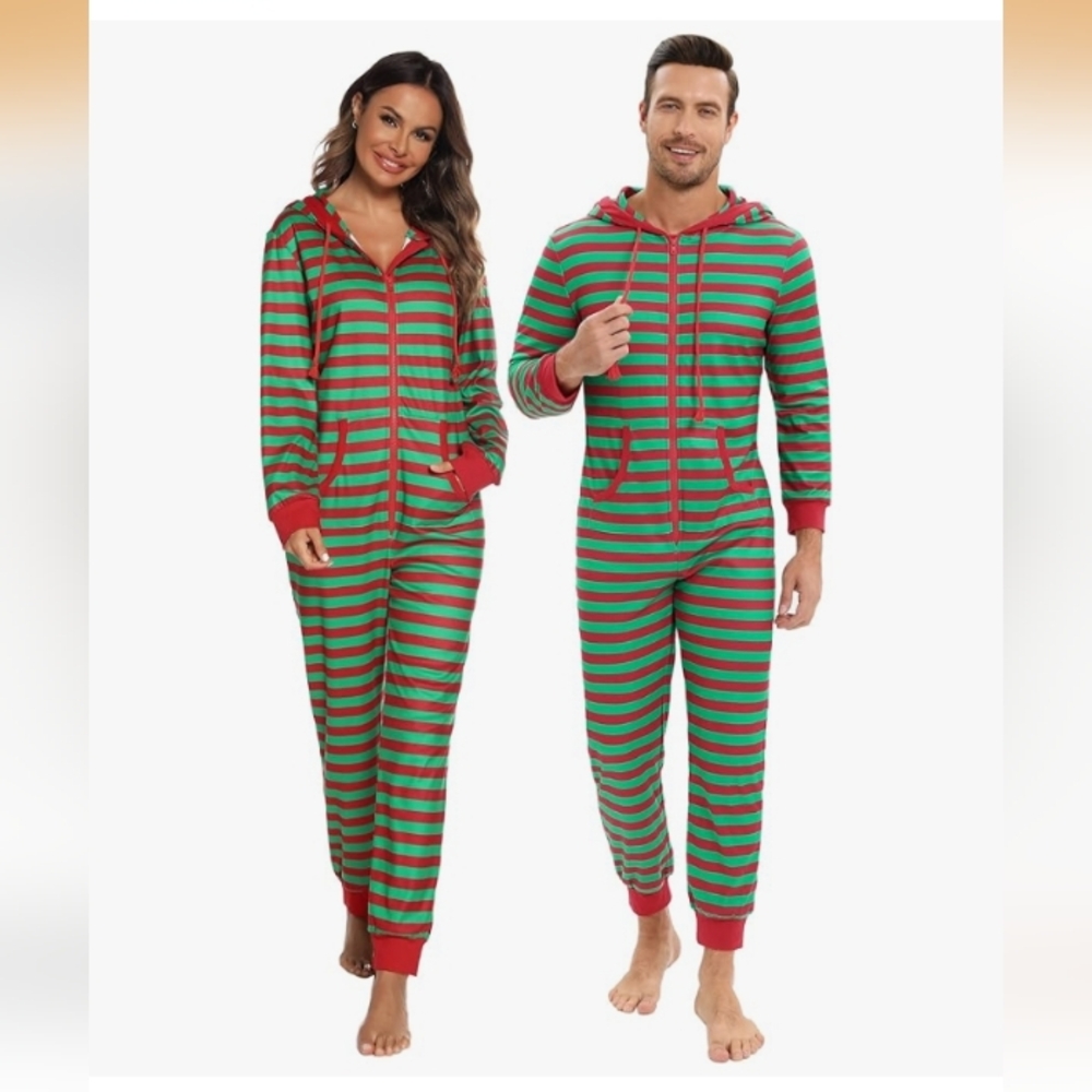 Veseacky Men’s Onesie Pajamas Size Chart Graphic